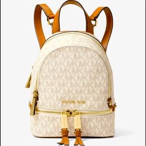 Michael Kors Rhea mini logo backpack vanilla